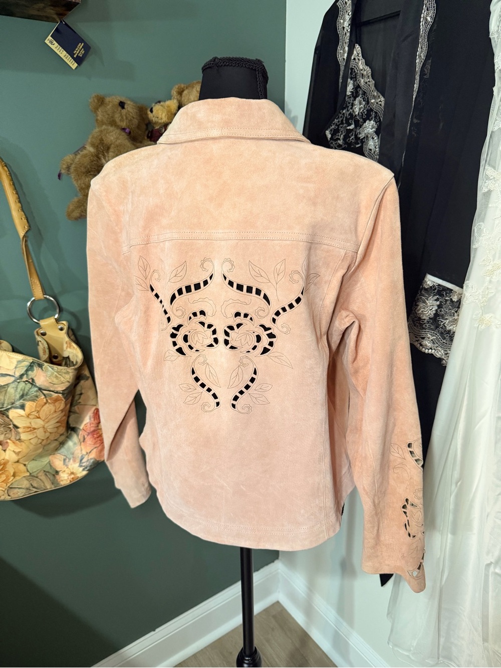 Coldwater Creek Y2K Pink Suede Leather Jacket Medium